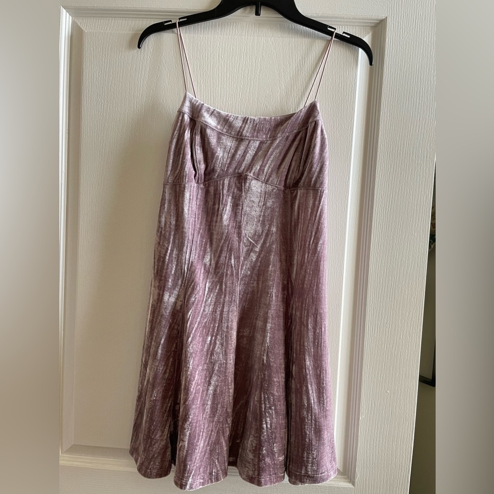 Womens purple velvet Wild Fable spaghetti strap dress size S